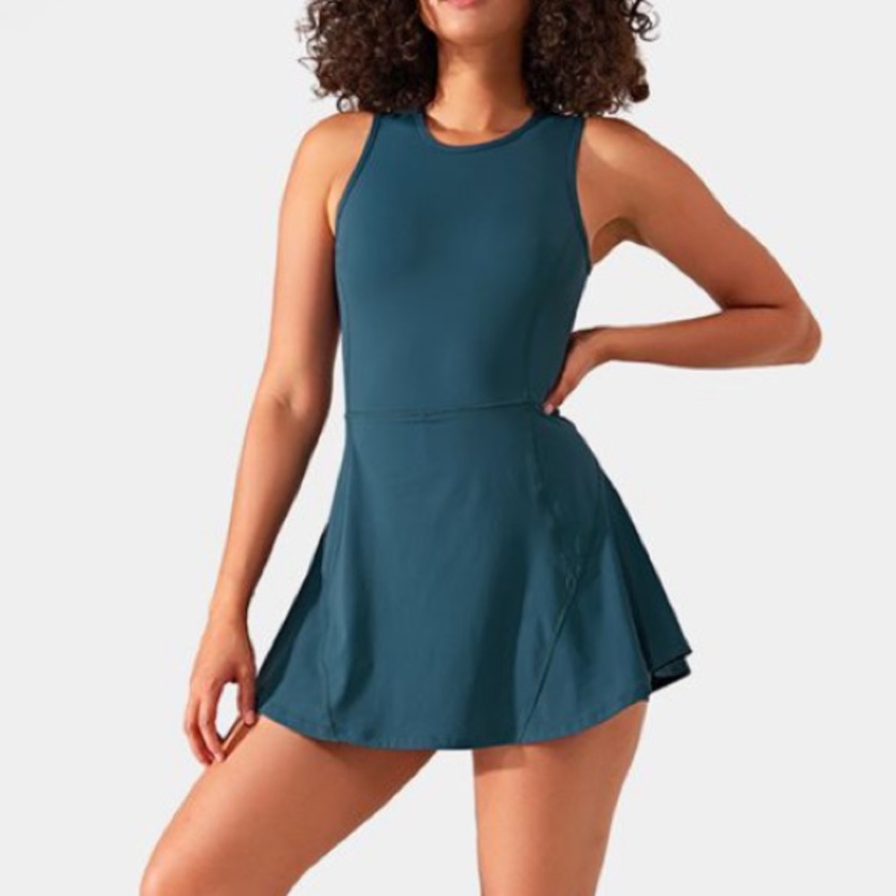2 in 1 Side Pocket Golf Tennis Dress -Oxford Blue